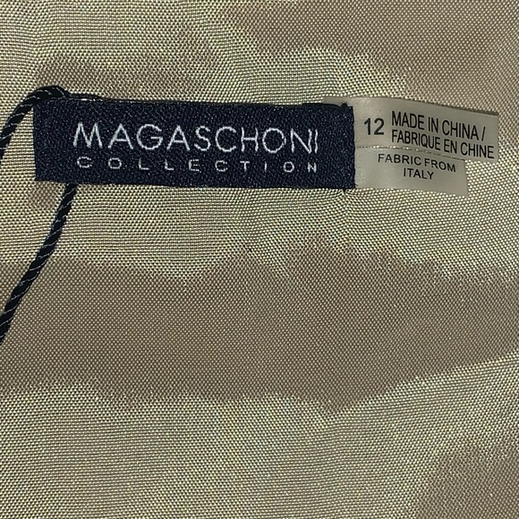 MAGASCHONI wool sheath dress with PU leather trim - Picture 8 of 10